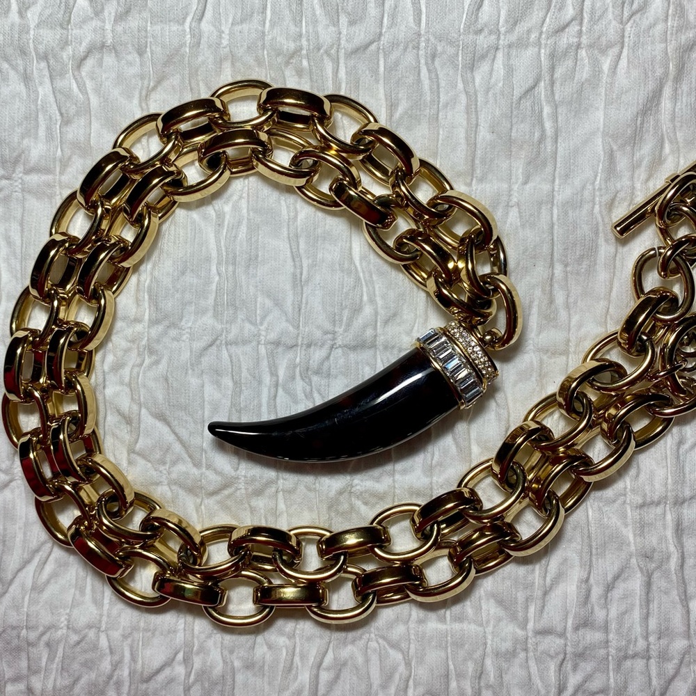 Michael Kors Pavé Tortoise Horn Necklace